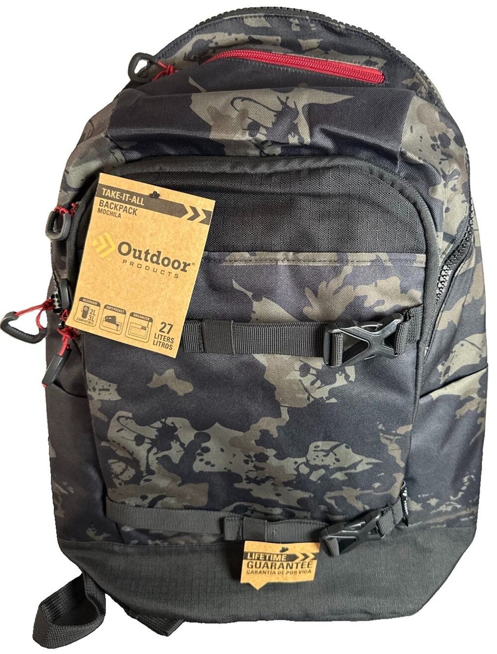 Outdoor Products Take-It-All 27L Backpack in Dark Camo NWT MSRP $120